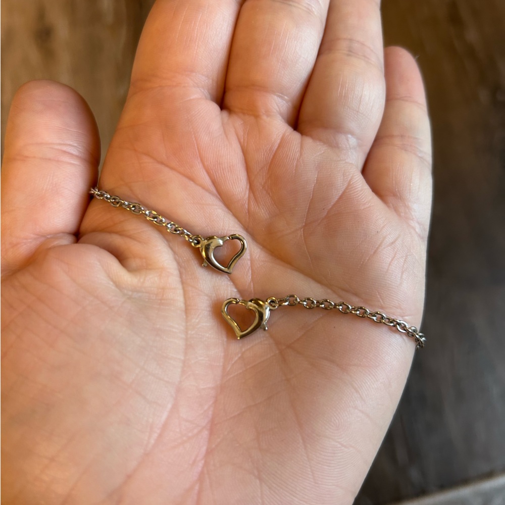 Elegant Heart Charm Ring Holder Necklace